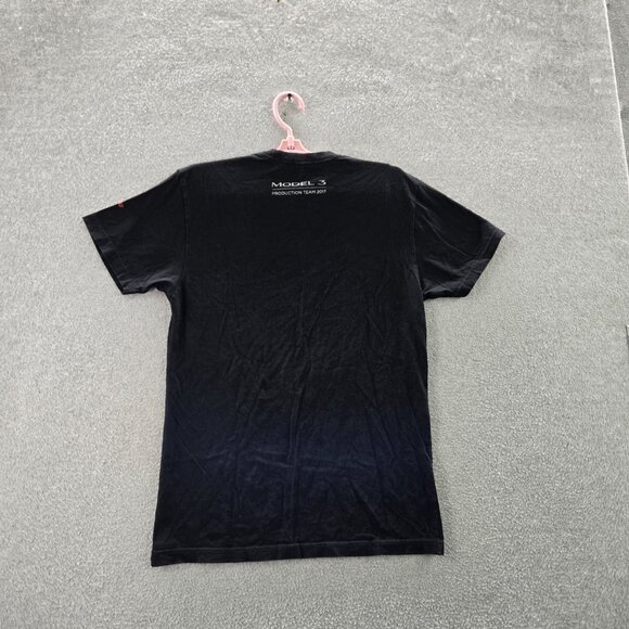 Tesla Men Shirt S Black Model 3 Logo Short Sleeve - Picture 5 of 7